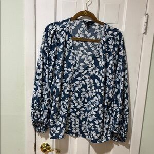Banana Republic Blue and White Blouse